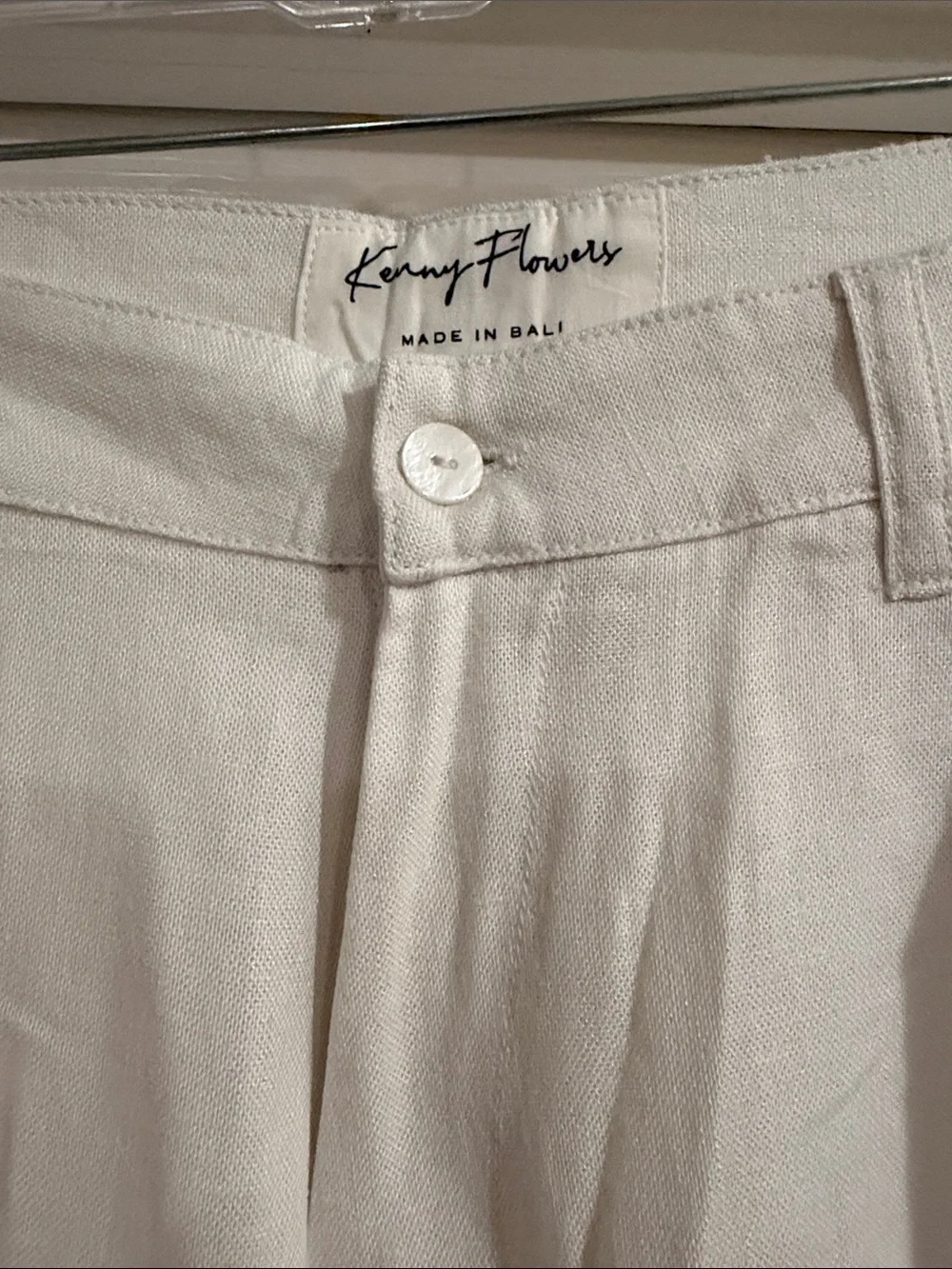 New NWT Kenny Flowers Men's Light Cream Linen Vacation Pants XXL 38